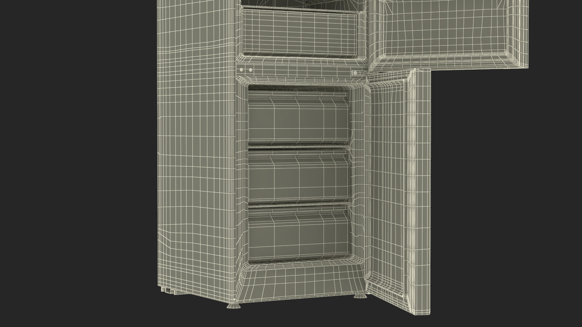 3D Fridge Candy CCRN 6180S Gray model