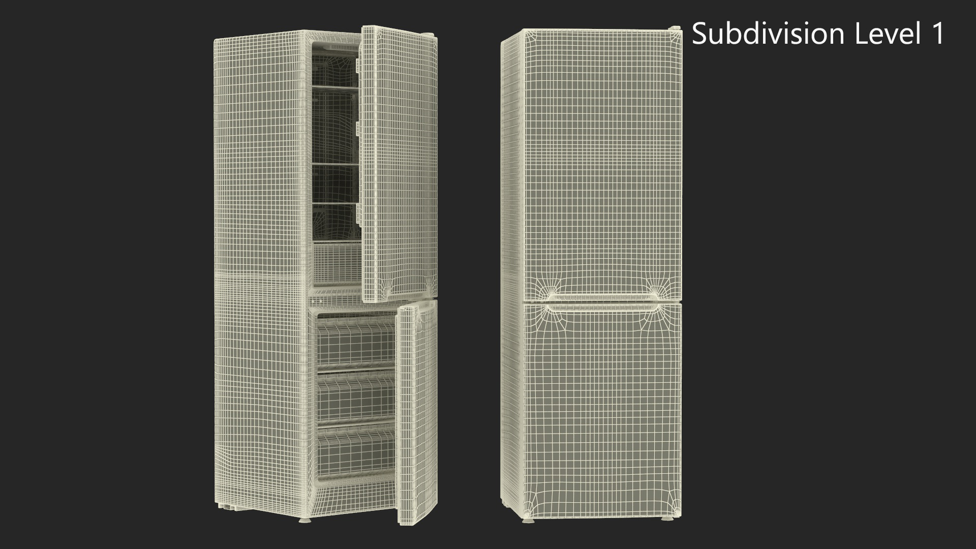 3D Fridge Candy CCRN 6180S Gray model
