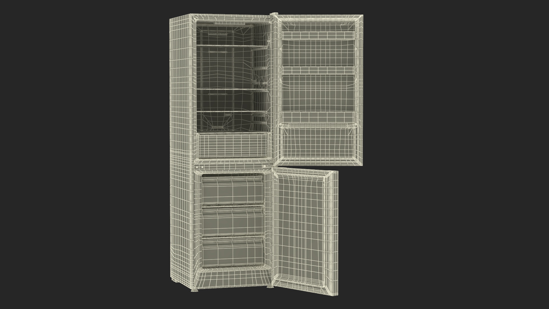 3D Fridge Candy CCRN 6180S Gray model
