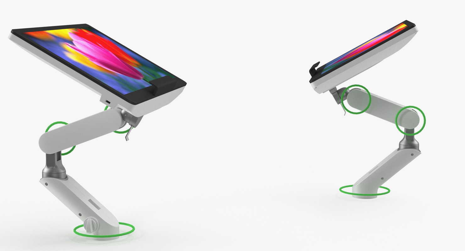 Rotary Medical Monitor Rigged 3D model