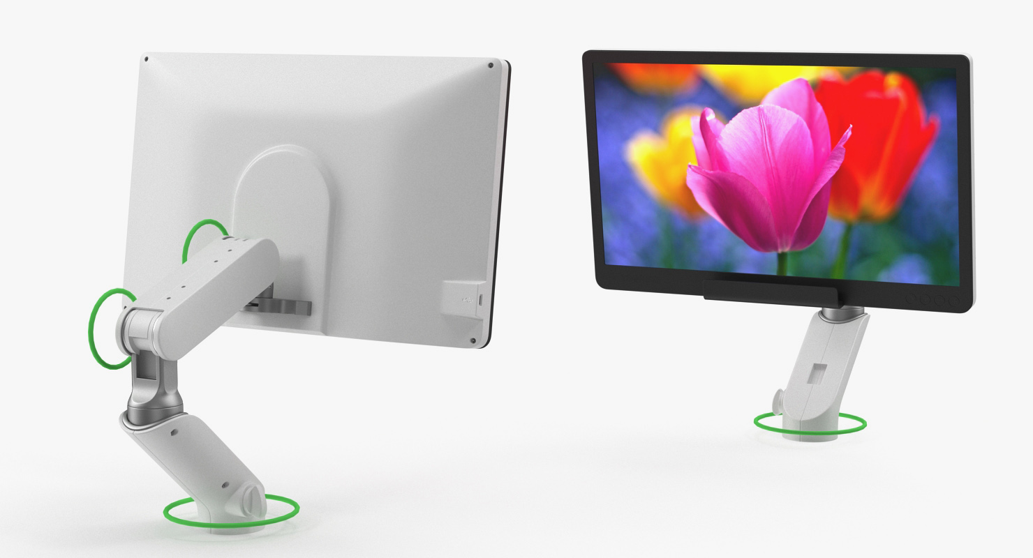 Rotary Medical Monitor Rigged 3D model