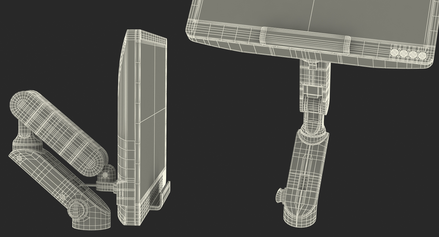 Rotary Medical Monitor Rigged 3D model