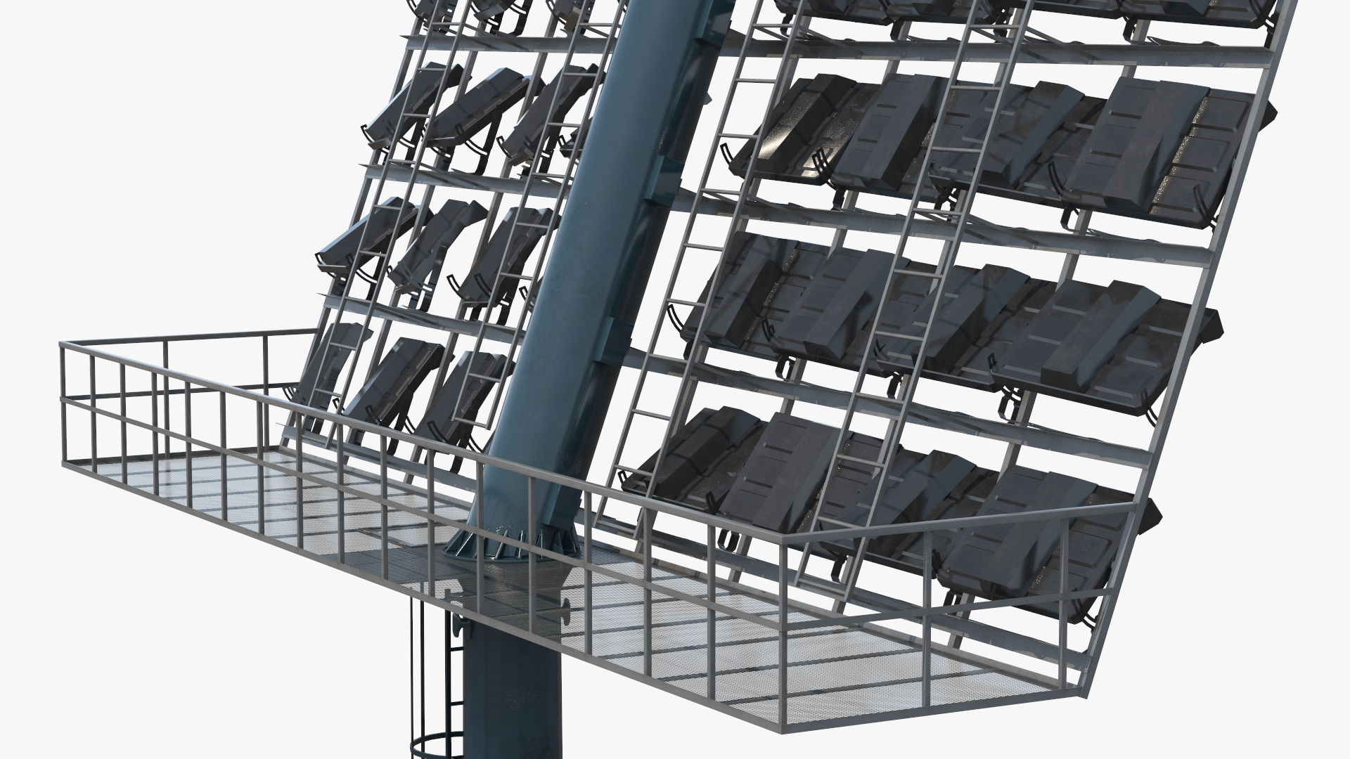 Sports Lighting Tower on Foundation Simplified - view 5