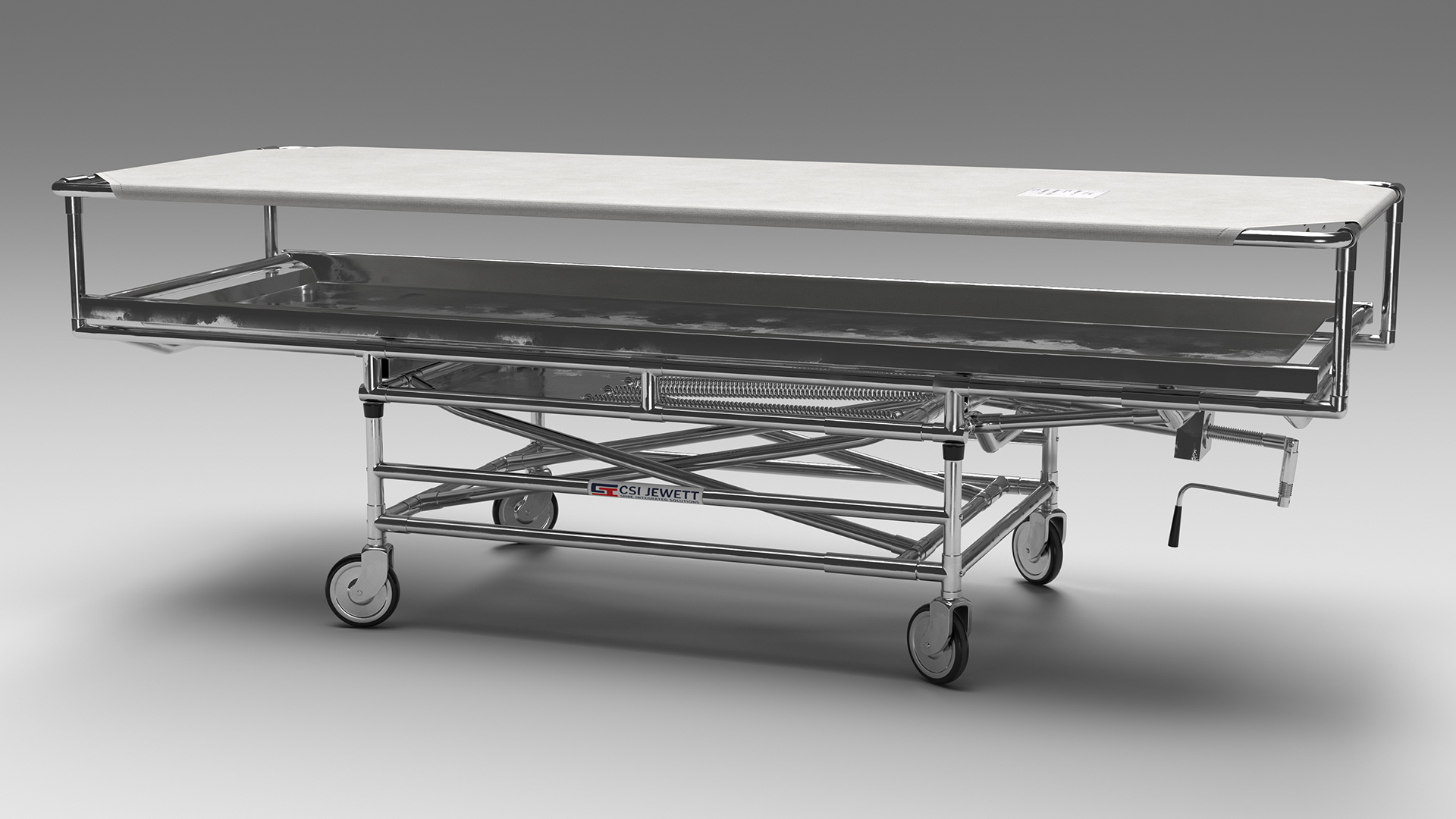 Covered Morgue Gurney CSI Jevett Rigged 3D model