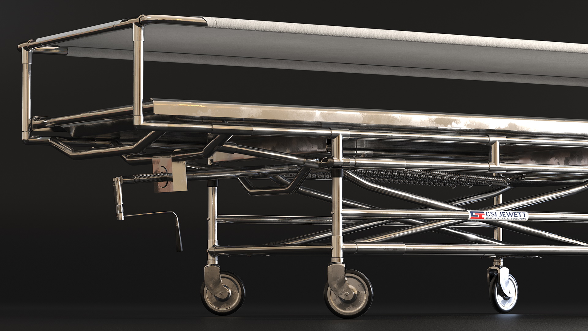 Covered Morgue Gurney CSI Jevett Rigged 3D model