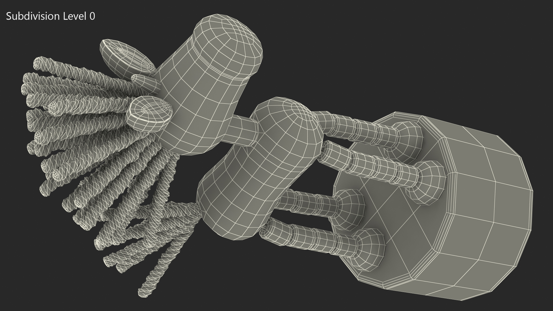 3D Unicorn Puppet Toy Yellow Rigged for Cinema 4D