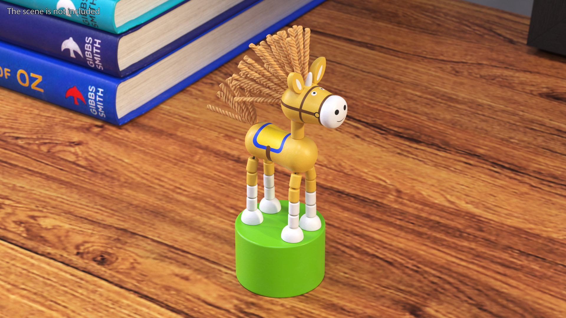 3D Unicorn Puppet Toy Yellow Rigged for Cinema 4D