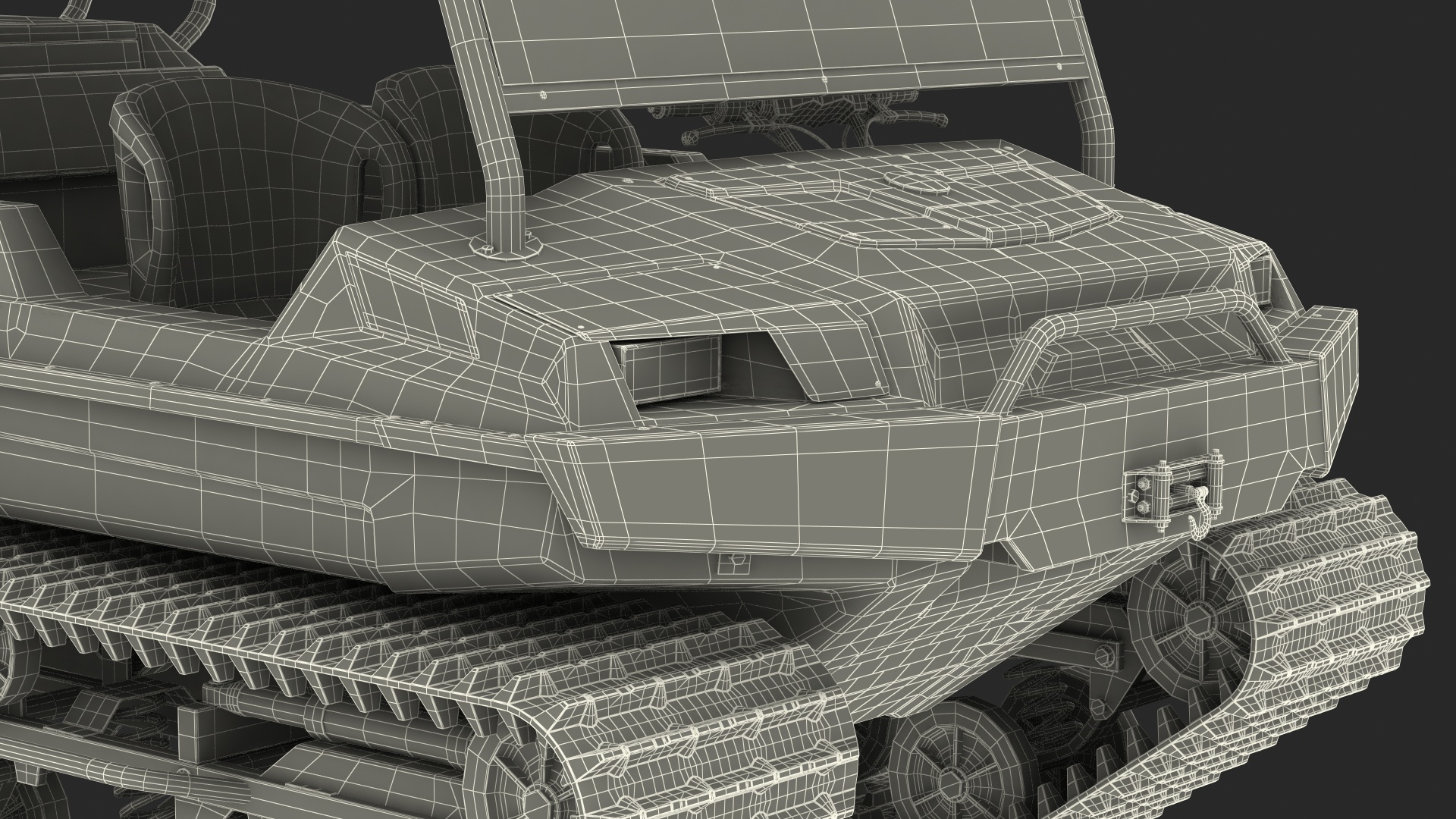 High Mobility ATV Tinger Old Red Rigged 3D model