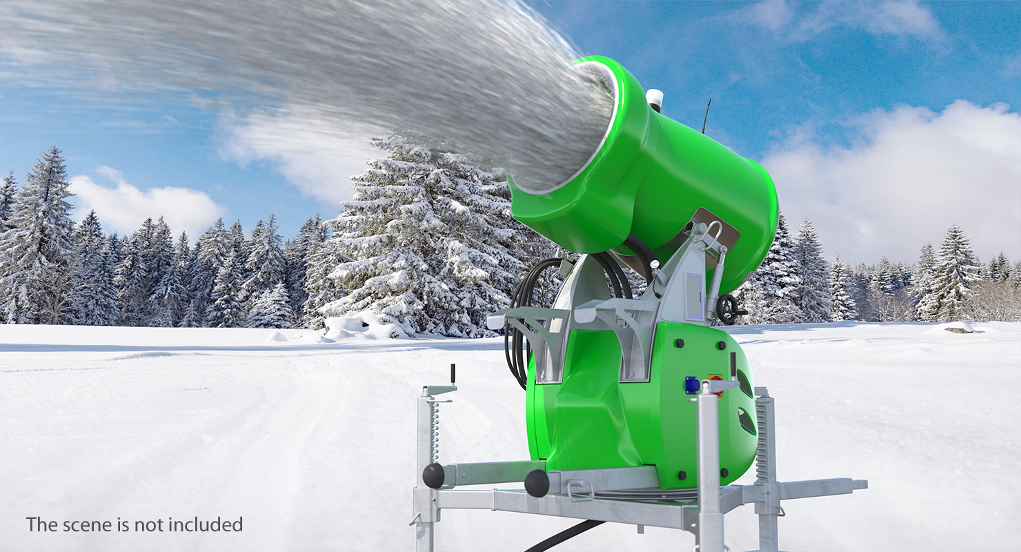3D Snow Gun Generic Rigged model