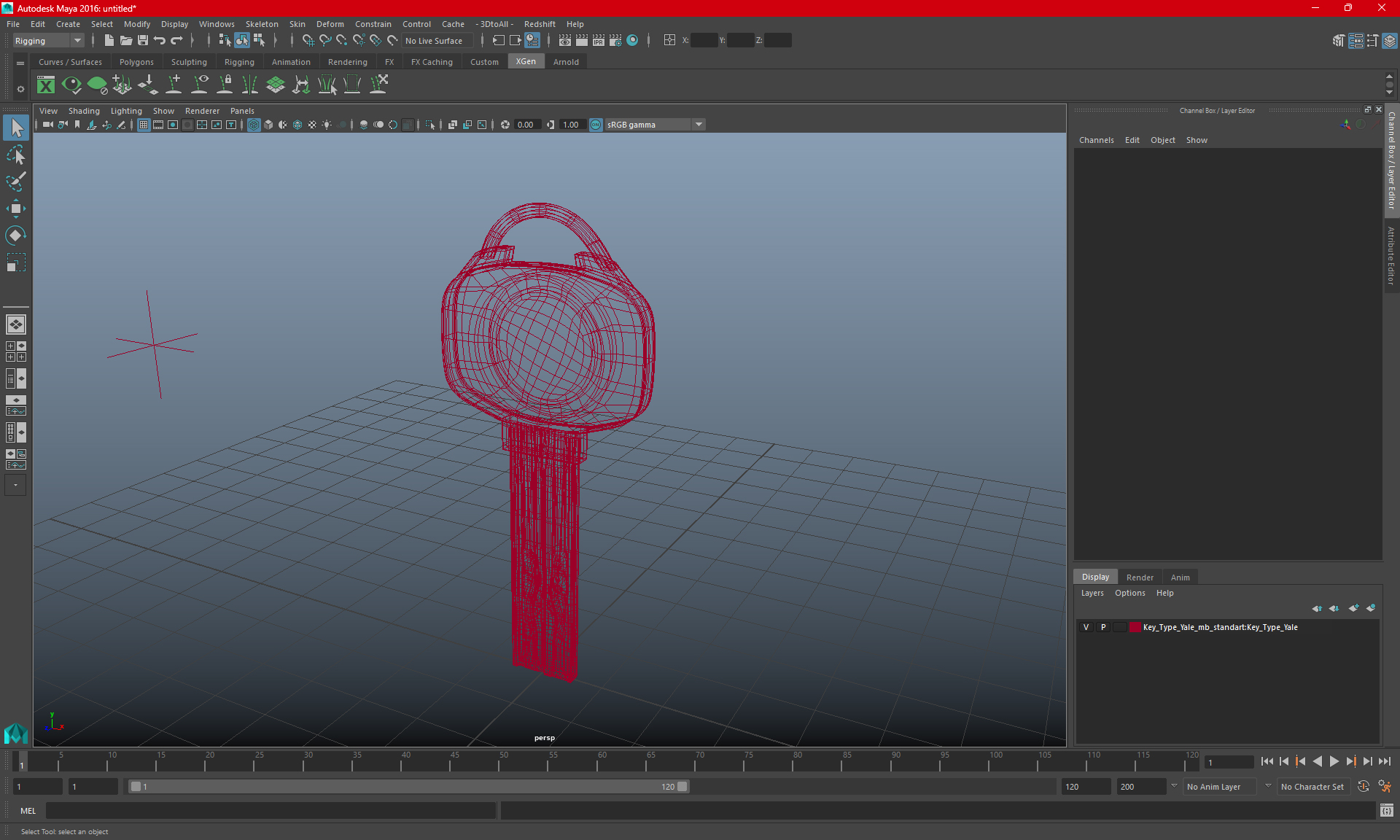 3D Key Type Yale model