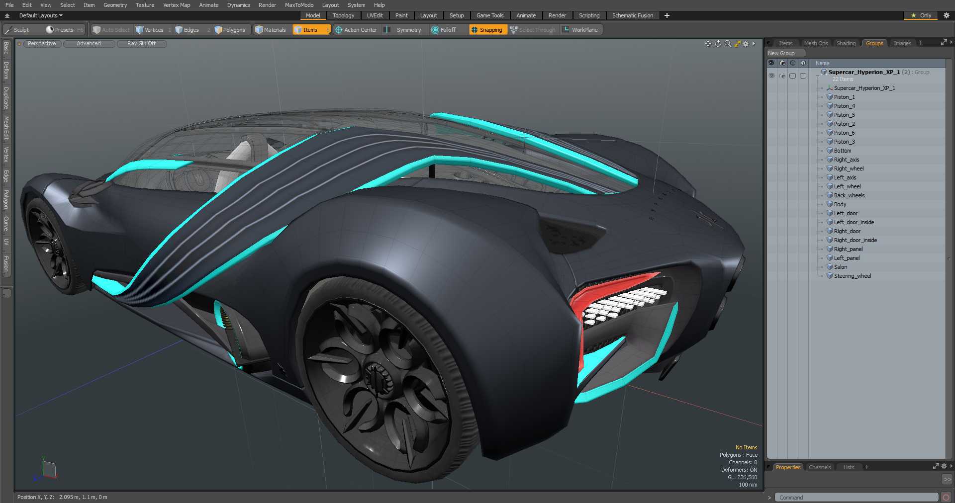 Supercar Hyperion XP-1 3D