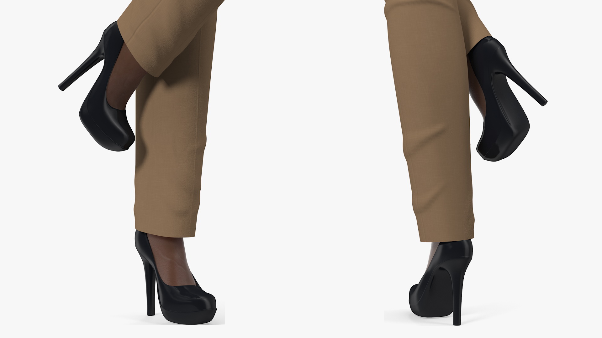 3D model Dark Skin Business Style Woman