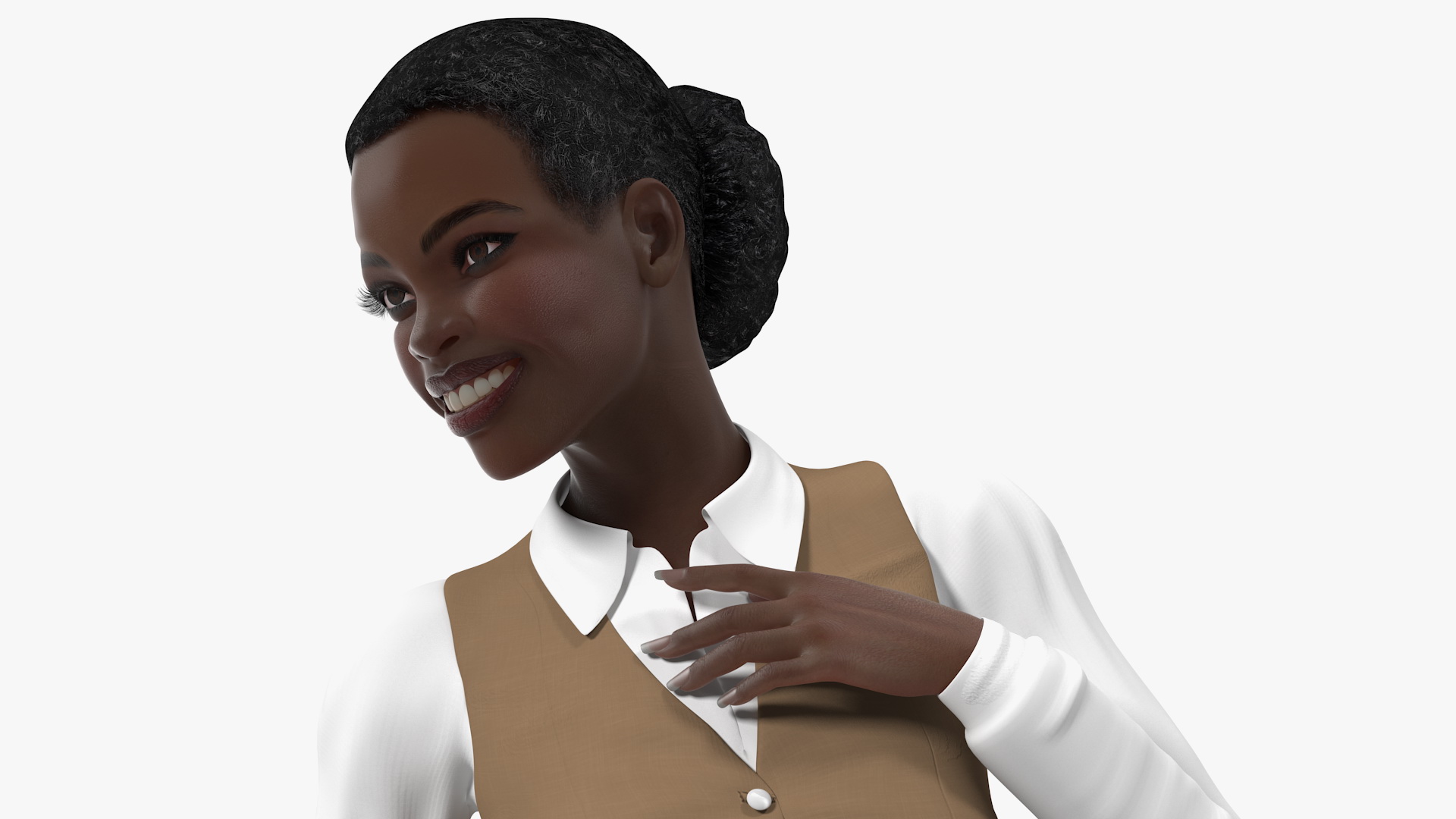 3D model Dark Skin Business Style Woman