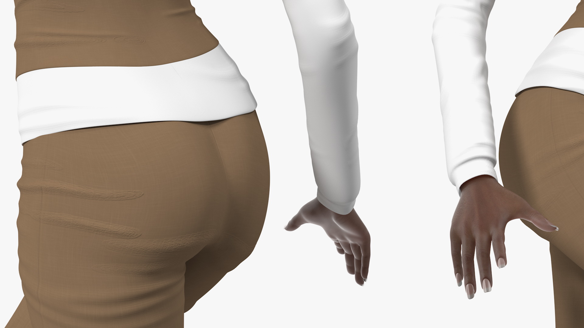 3D model Dark Skin Business Style Woman