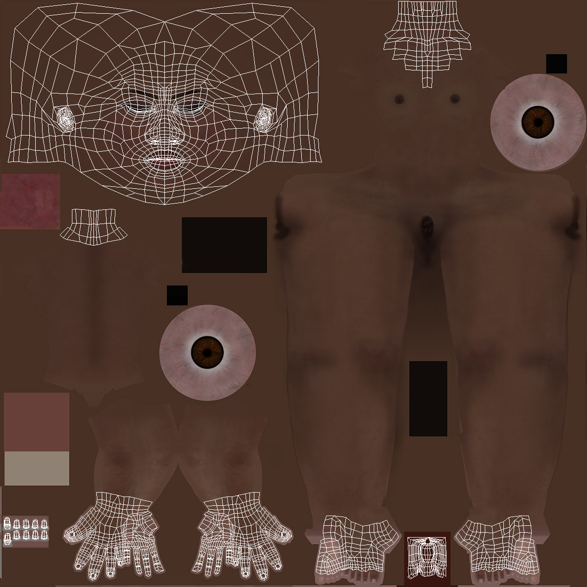 3D model Dark Skin Business Style Woman