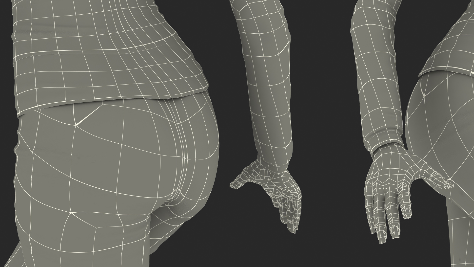 3D model Dark Skin Business Style Woman