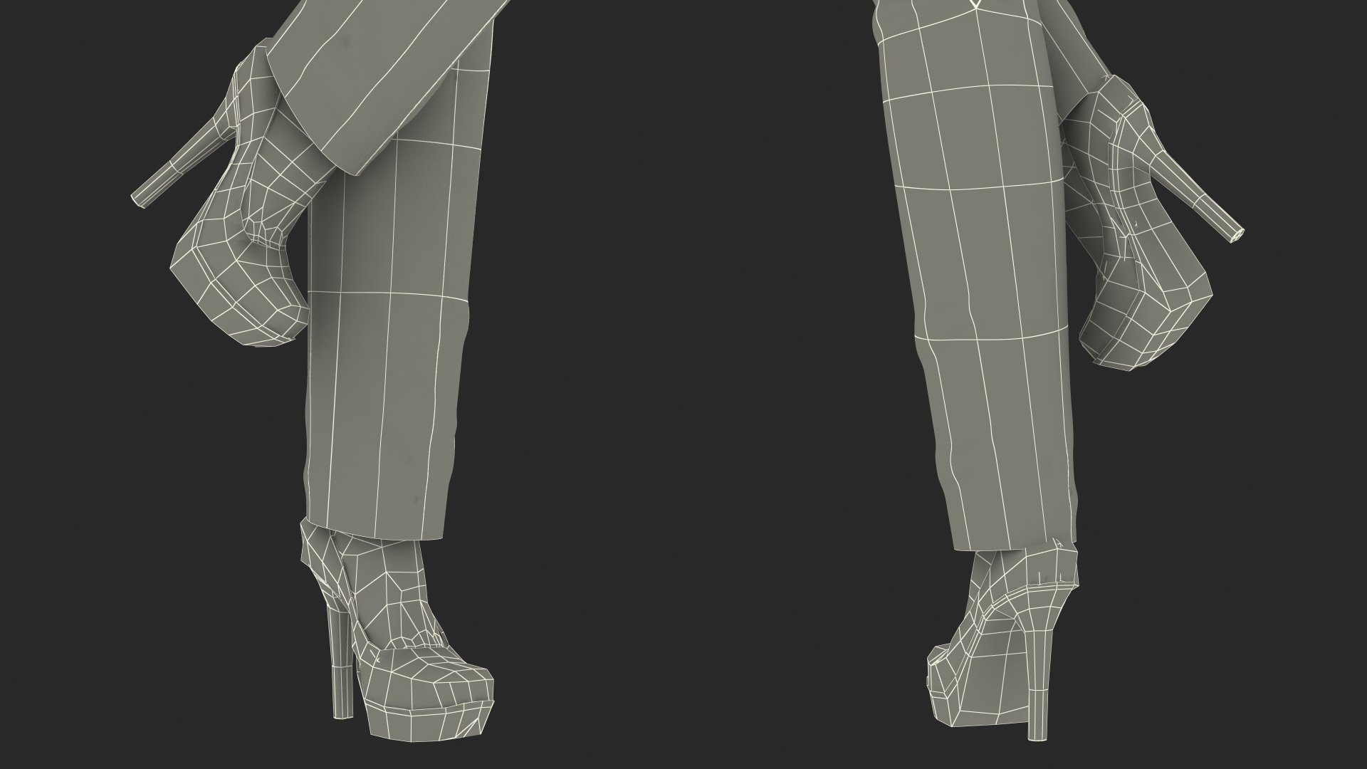 3D model Dark Skin Business Style Woman