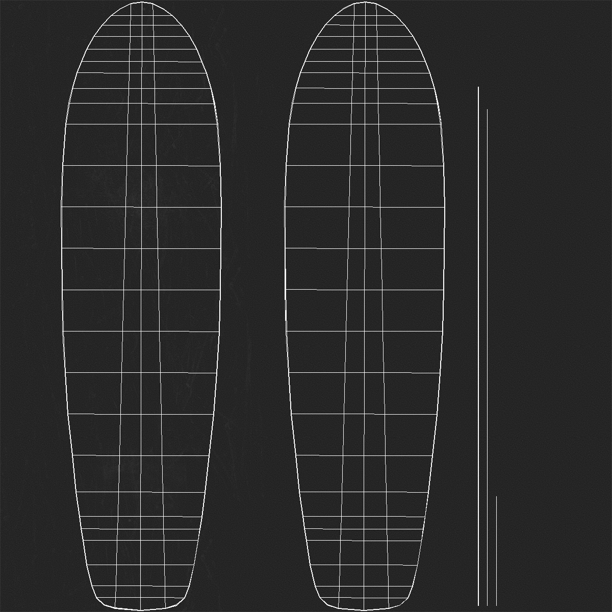 Kicktail Skateboard 3D model
