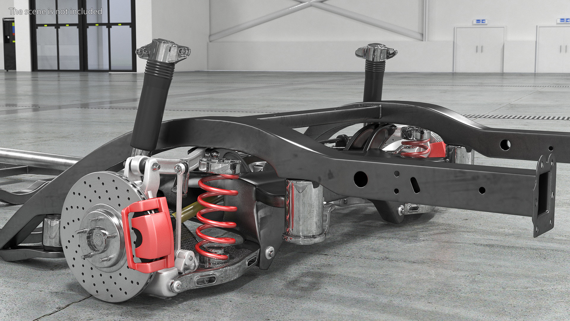 3D model Vehicle Chassis with Independent Suspension System