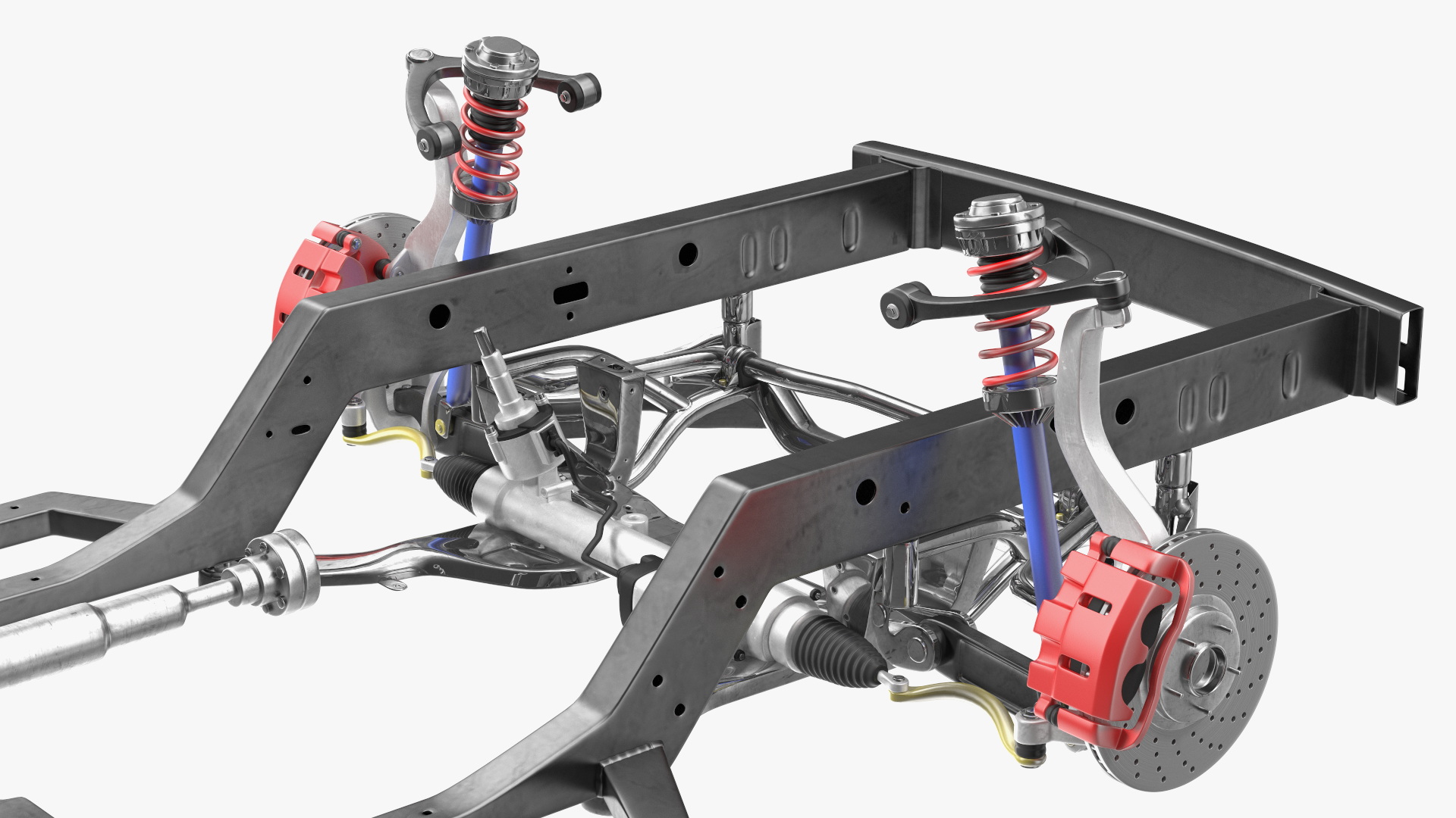 3D model Vehicle Chassis with Independent Suspension System