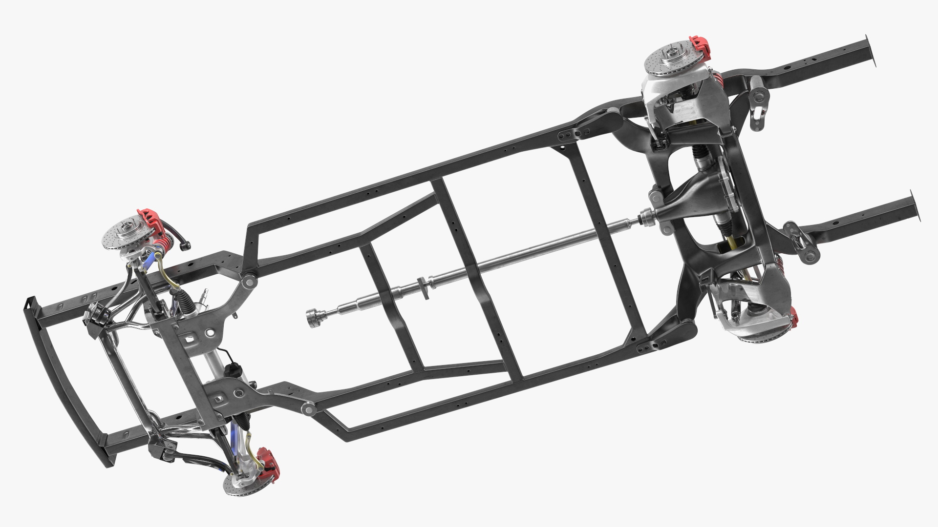 3D model Vehicle Chassis with Independent Suspension System