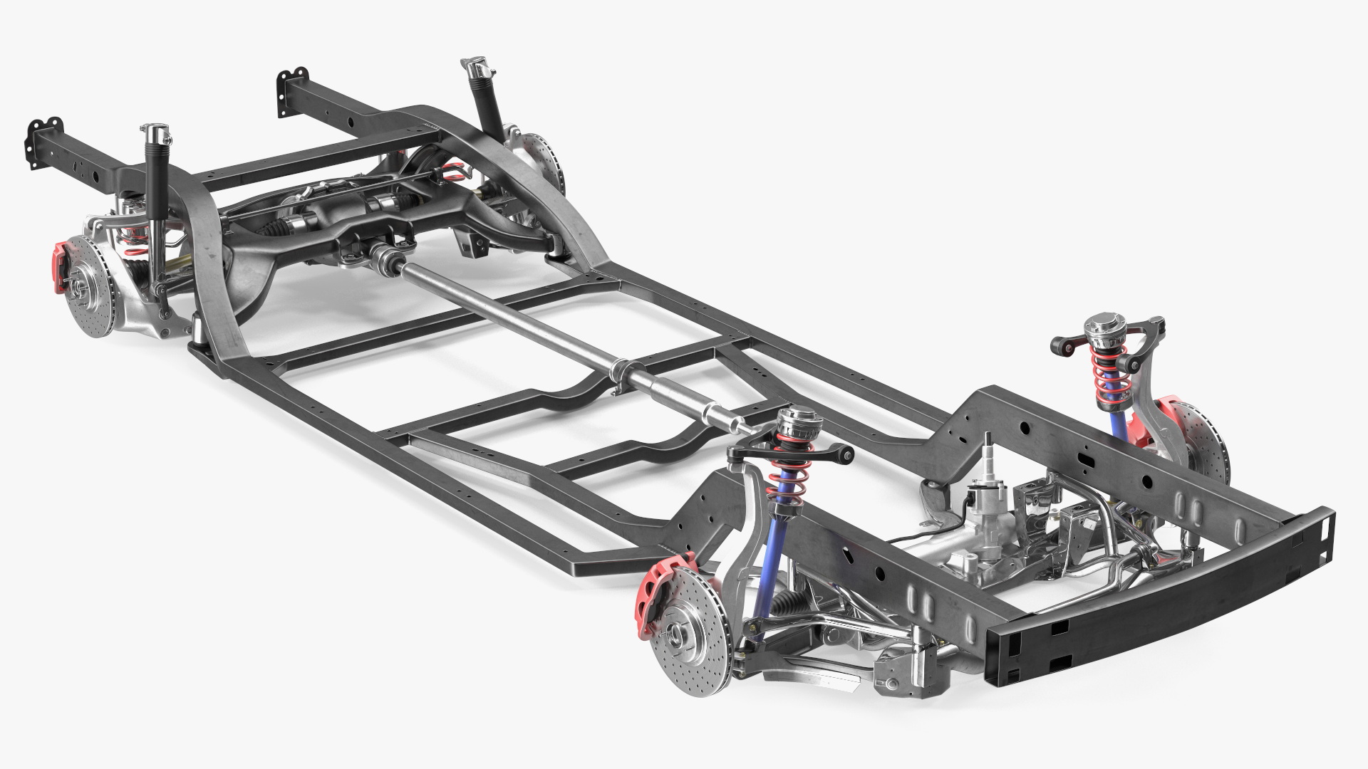 3D model Vehicle Chassis with Independent Suspension System