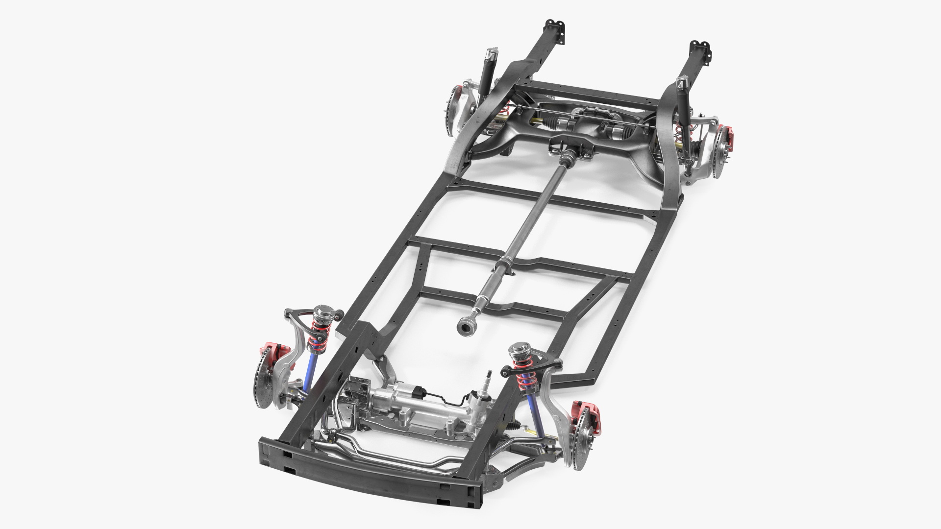 3D model Vehicle Chassis with Independent Suspension System
