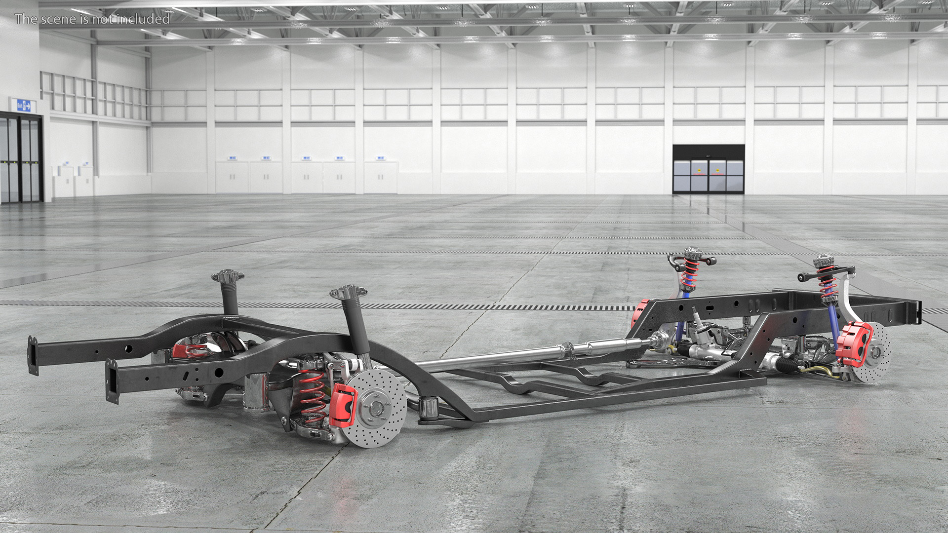 3D model Vehicle Chassis with Independent Suspension System