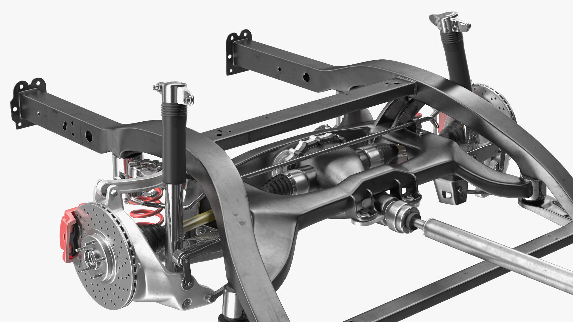 3D model Vehicle Chassis with Independent Suspension System