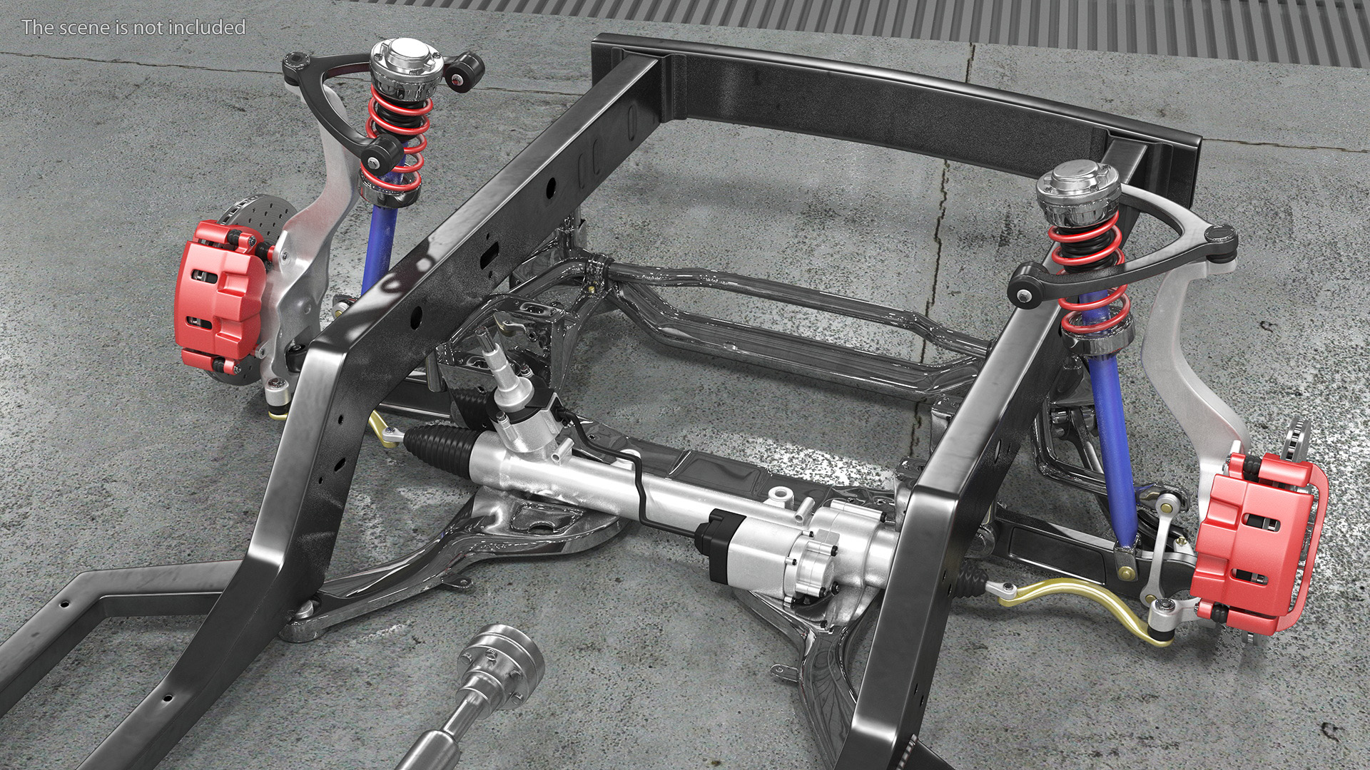 3D model Vehicle Chassis with Independent Suspension System