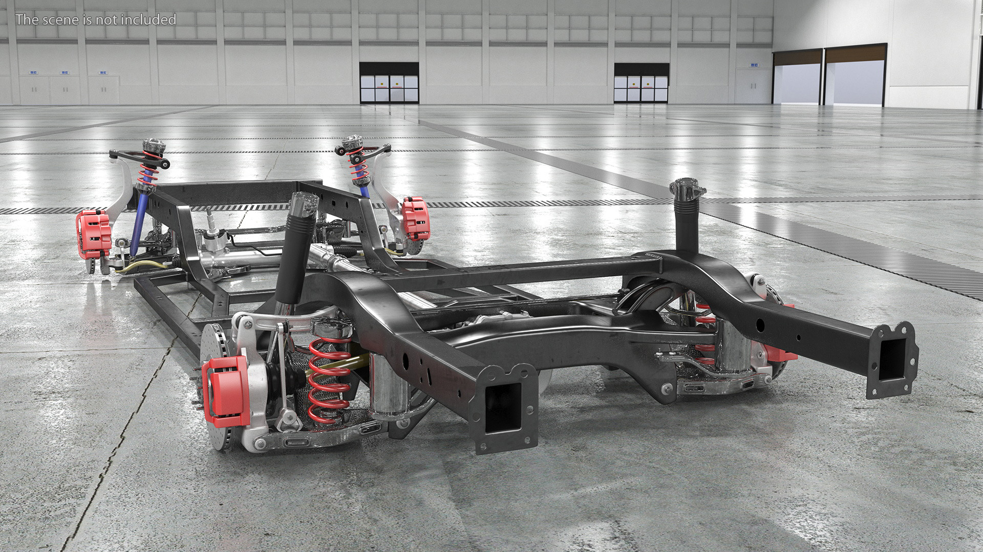 3D model Vehicle Chassis with Independent Suspension System