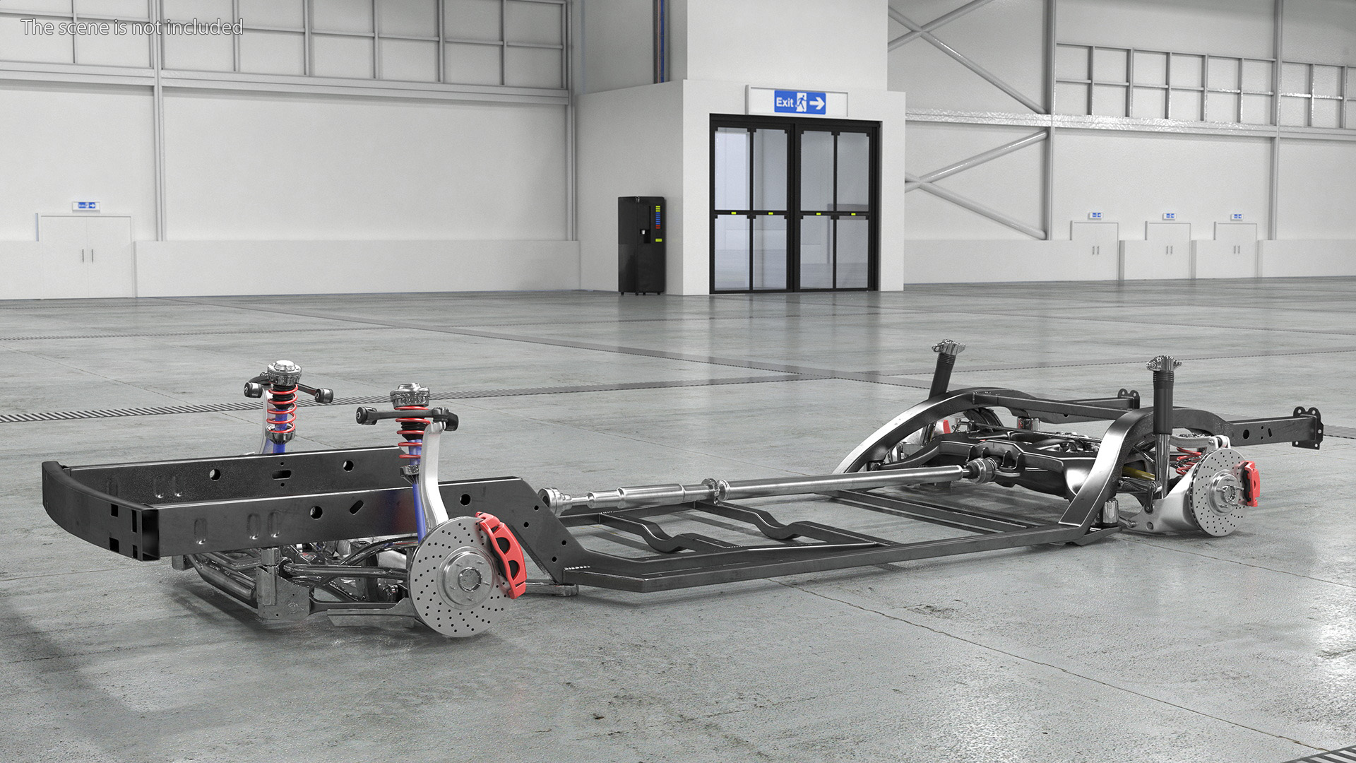 3D model Vehicle Chassis with Independent Suspension System