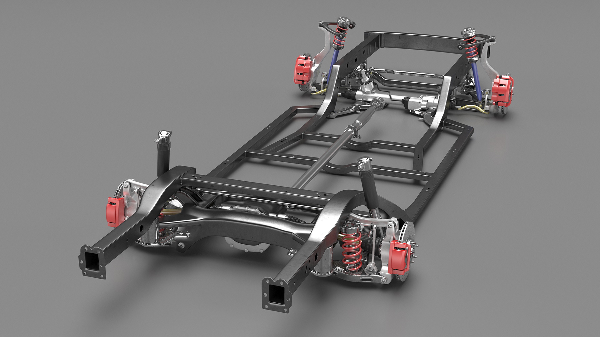 3D model Vehicle Chassis with Independent Suspension System
