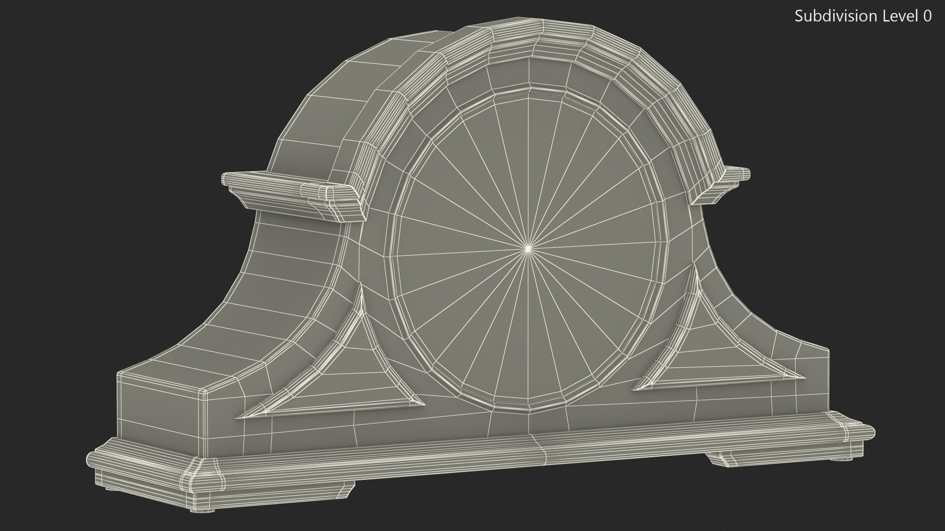 3D model Vintage Mantel Clock