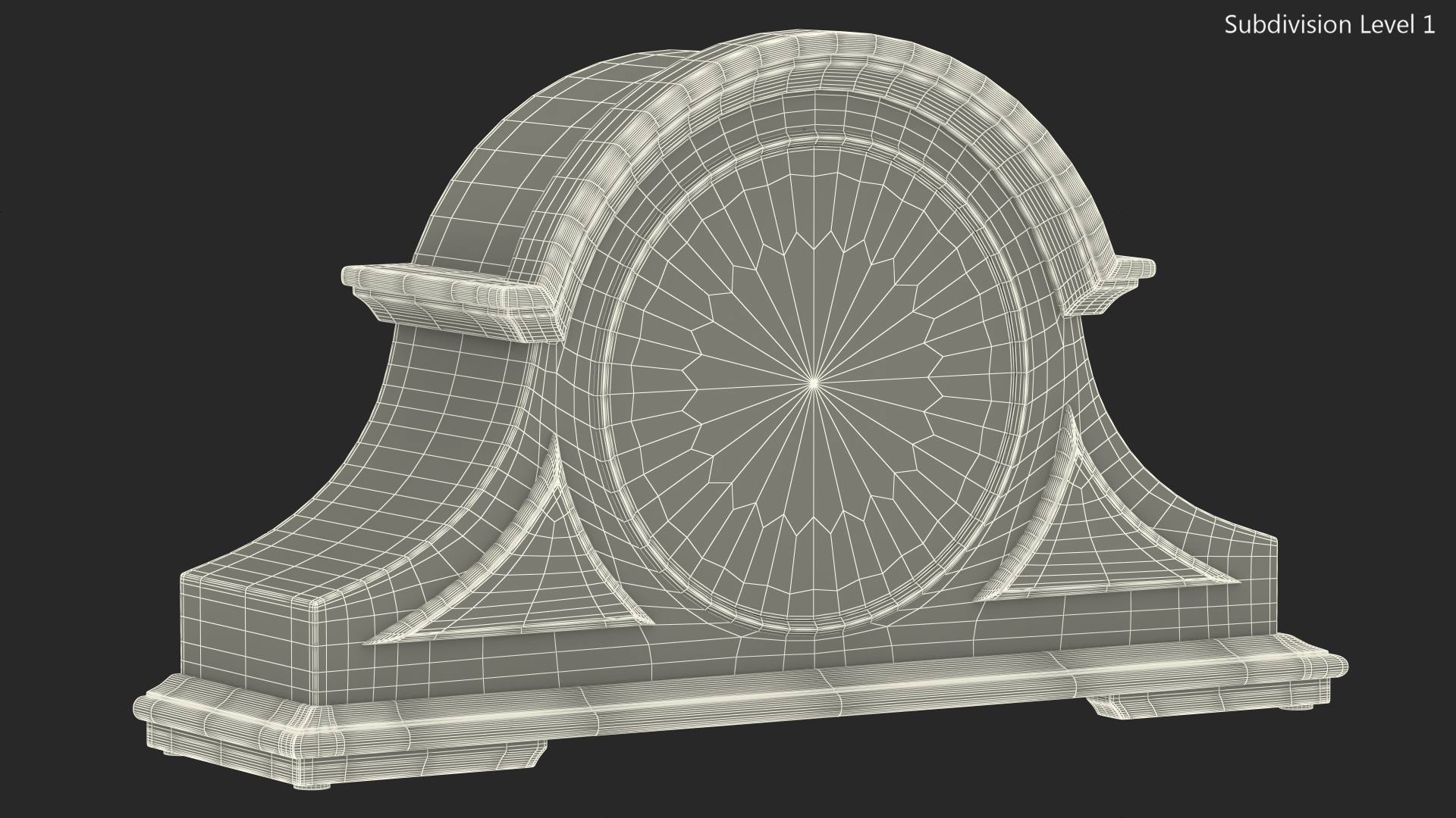 3D model Vintage Mantel Clock