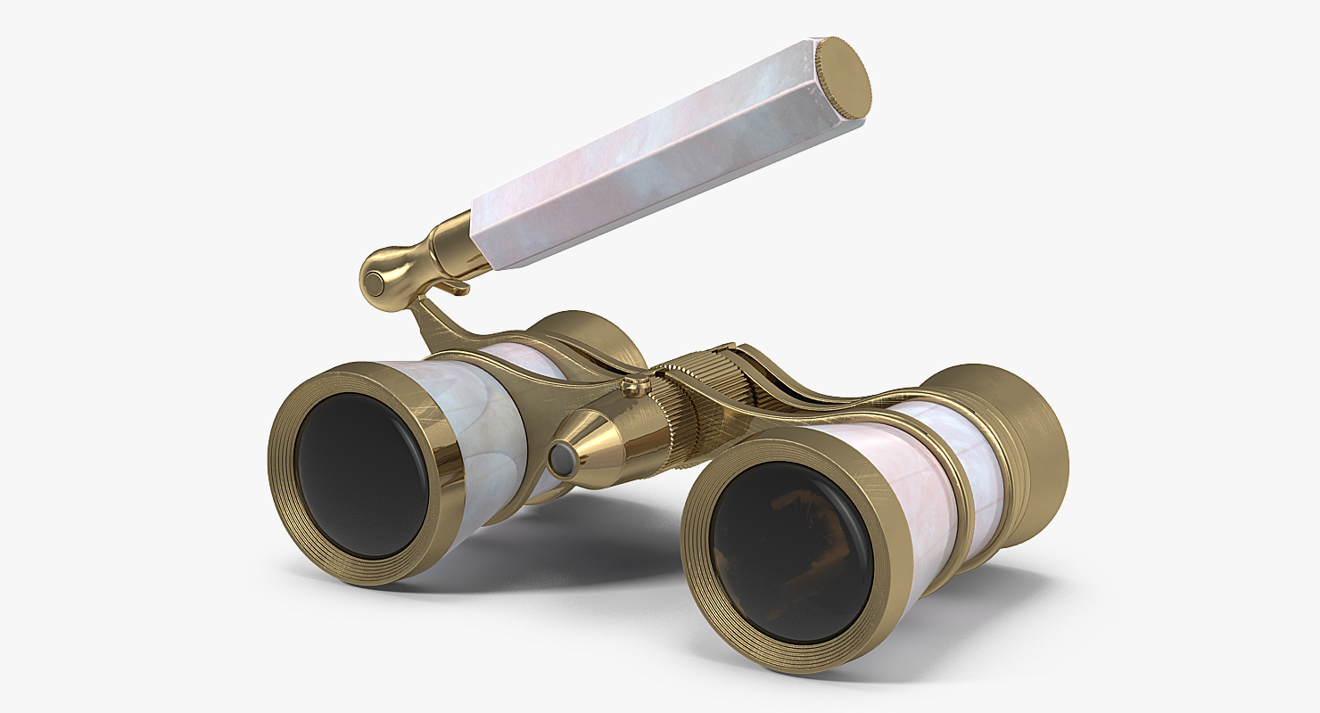 Classic Pearl Opera Glasses 3D
