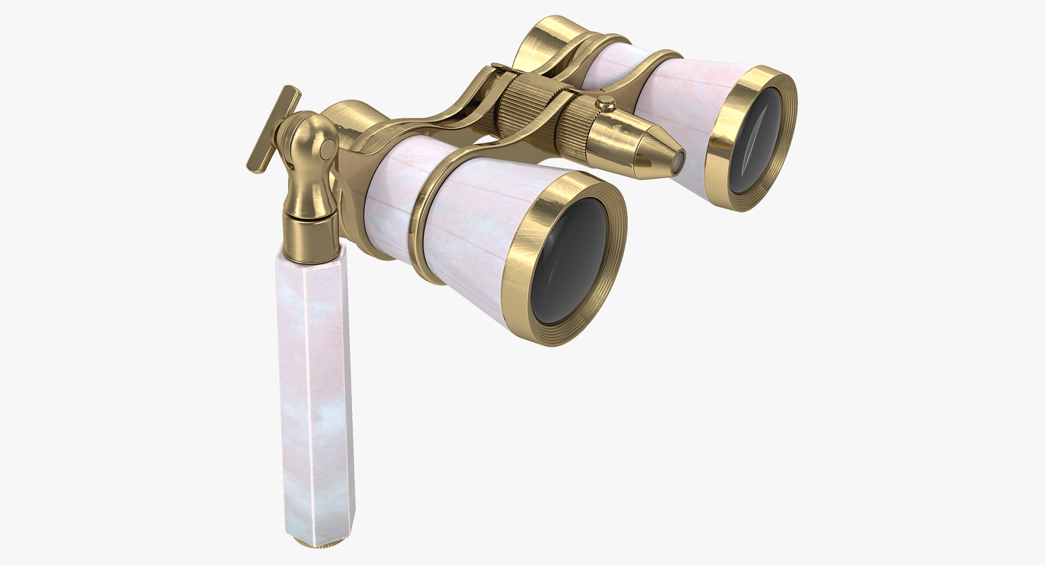 Classic Pearl Opera Glasses 3D