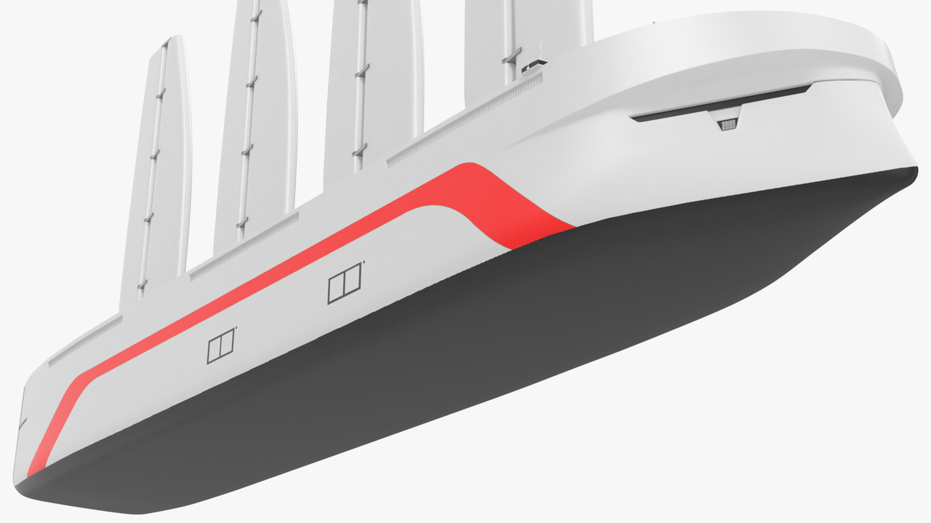3D Futuristic Ship Sail Powered model