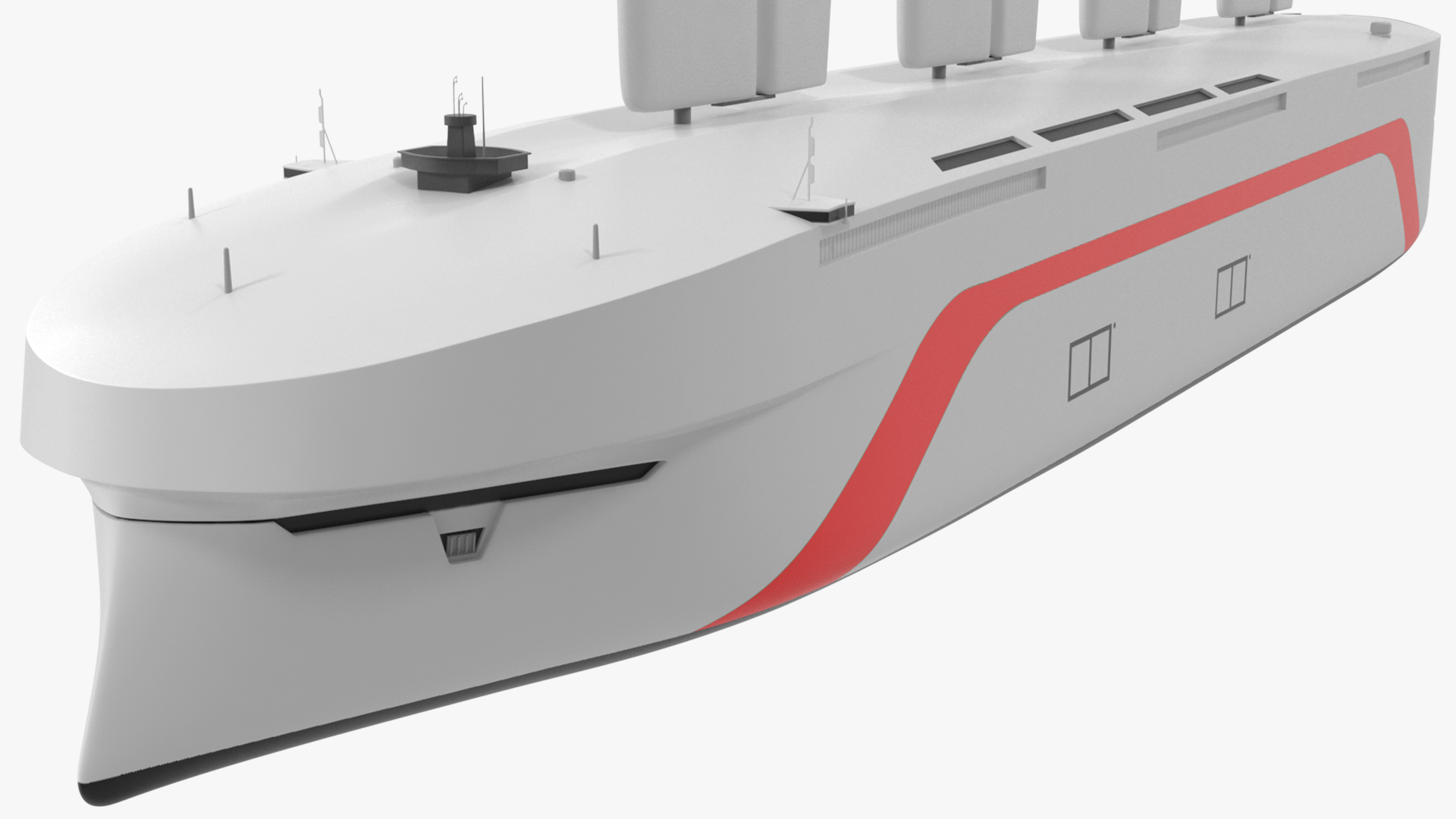 3D Futuristic Ship Sail Powered model