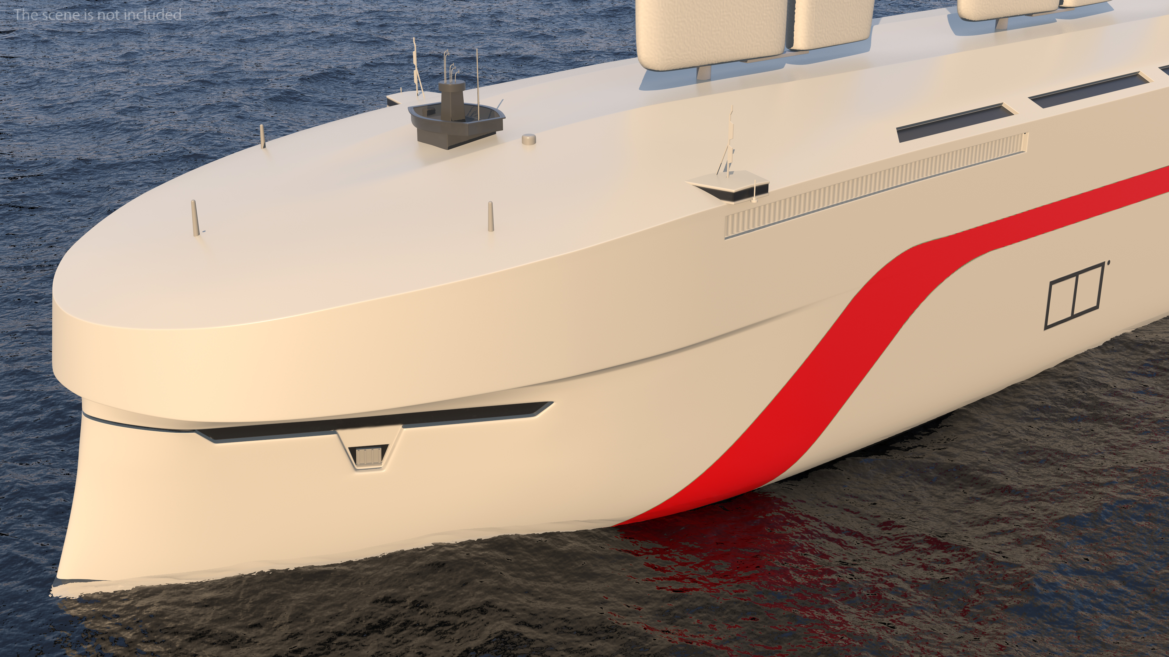 3D Futuristic Ship Sail Powered model
