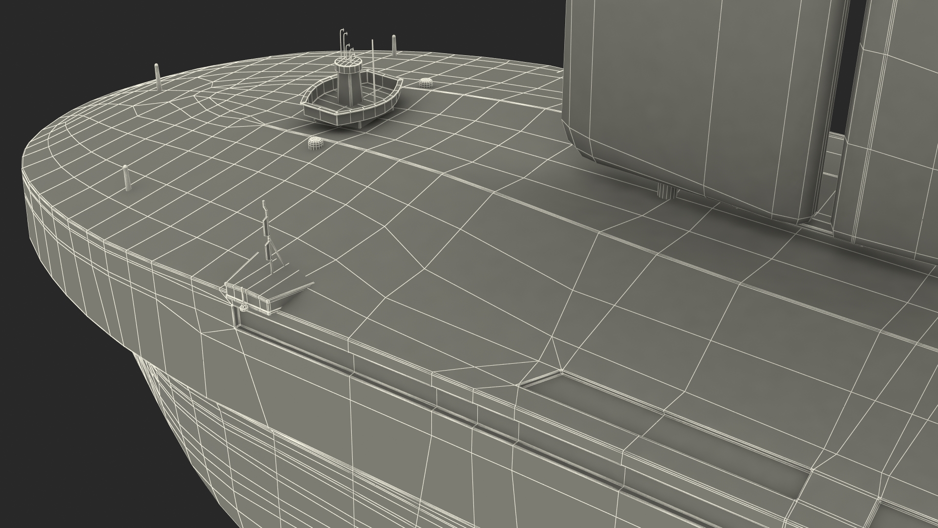 3D Futuristic Ship Sail Powered model