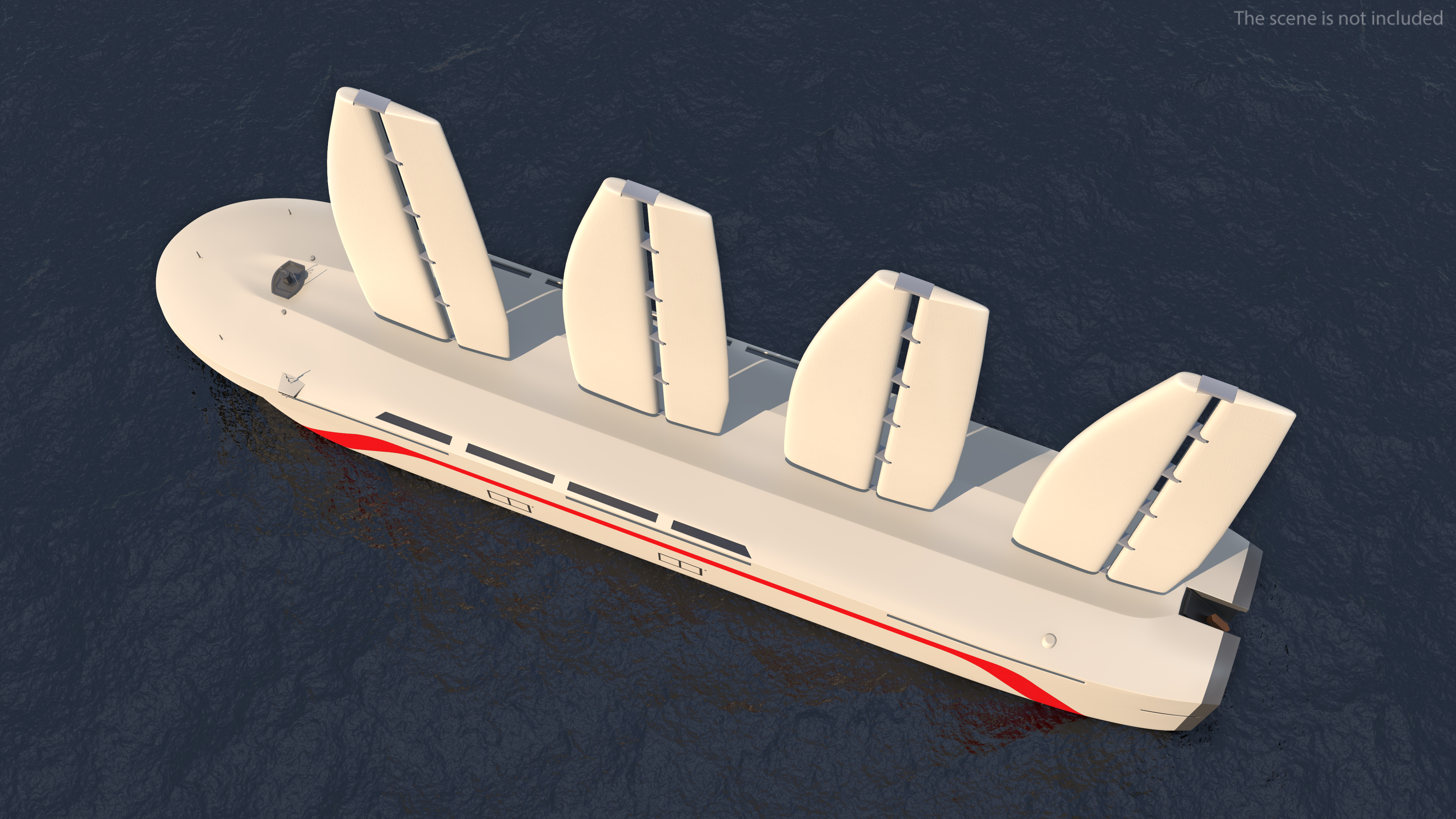 3D Futuristic Ship Sail Powered model