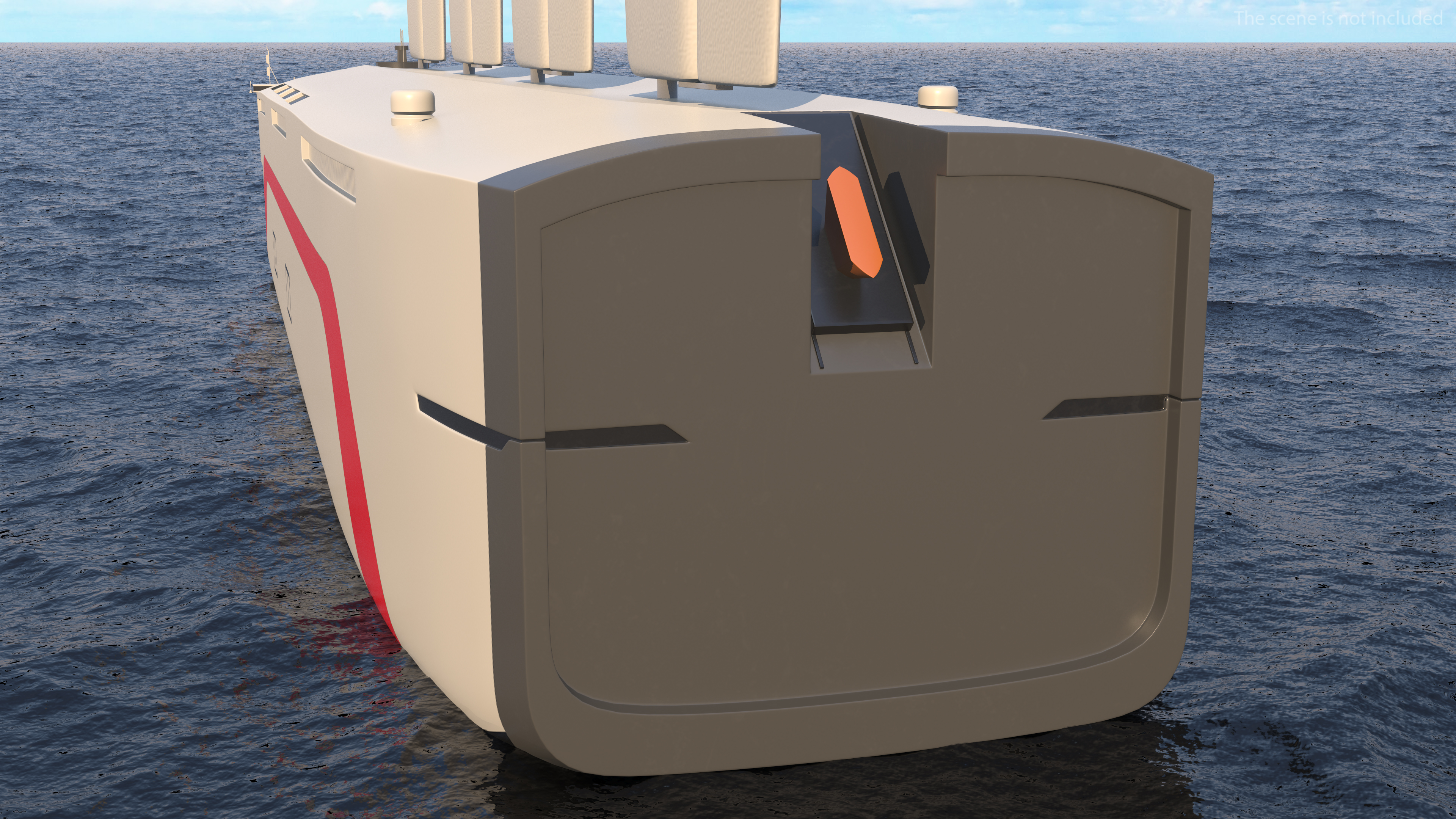 3D Futuristic Ship Sail Powered model