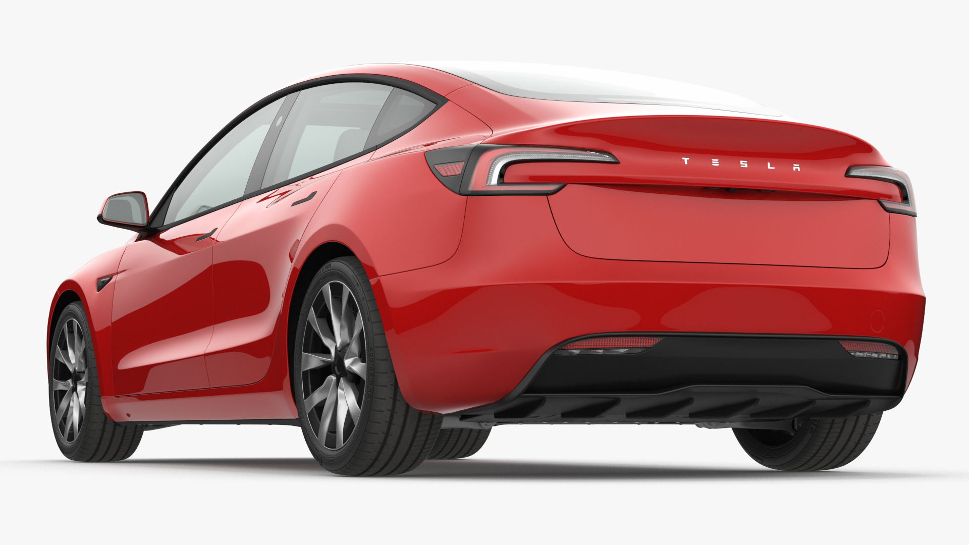 Tesla Model 3 2024 Red 3D