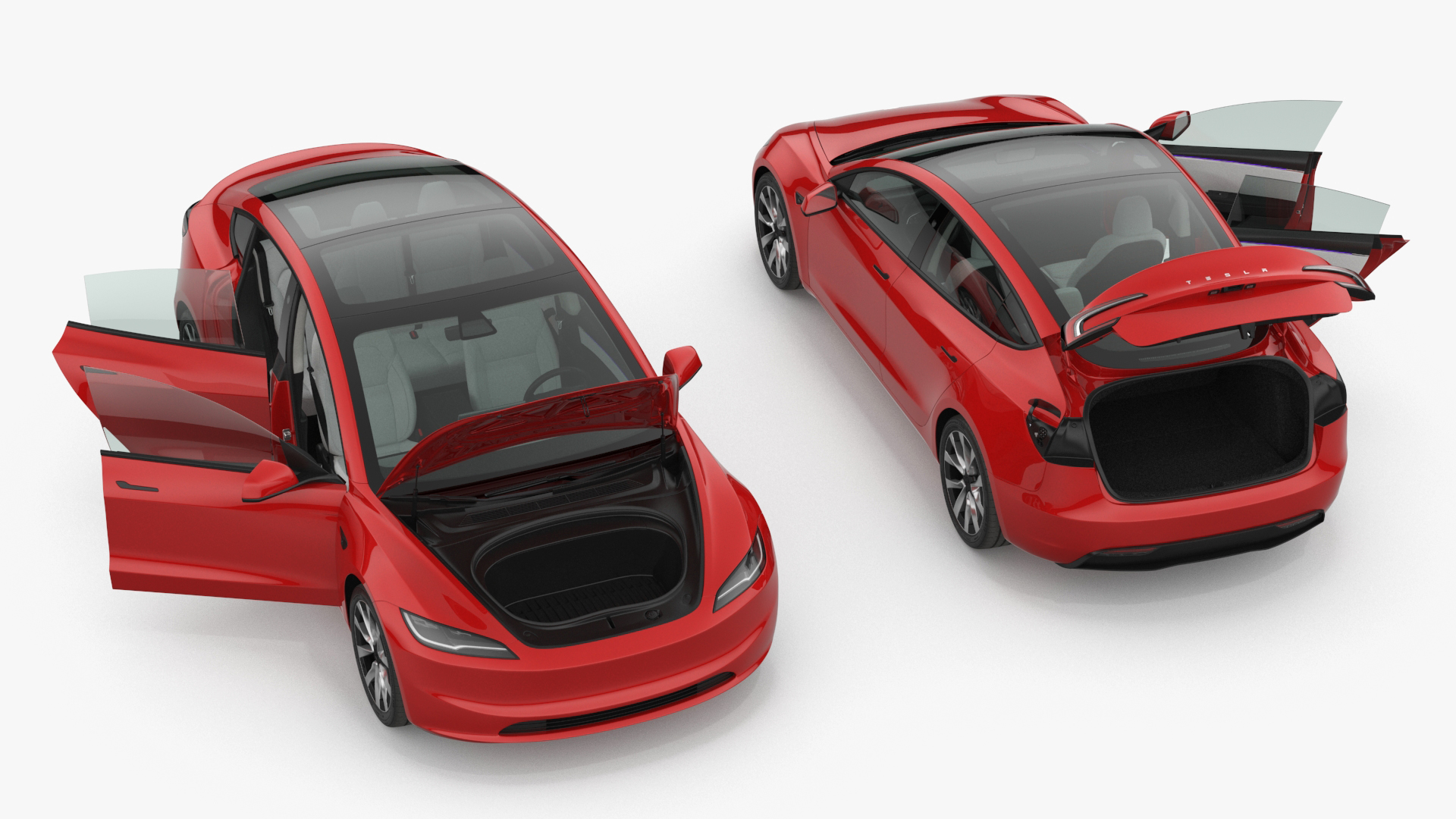 Tesla Model 3 2024 Red 3D