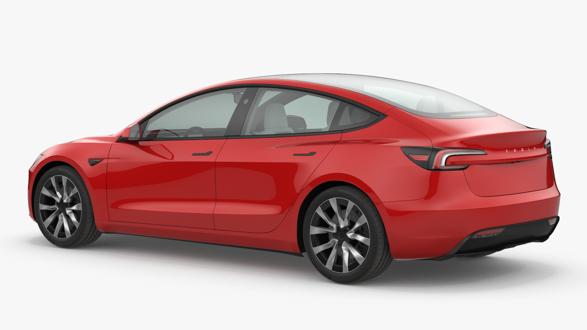 Tesla Model 3 2024 Red 3D