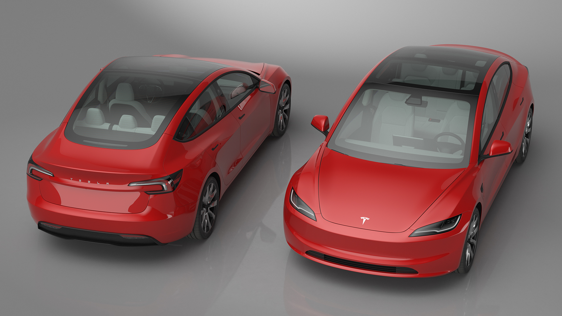 Tesla Model 3 2024 Red 3D