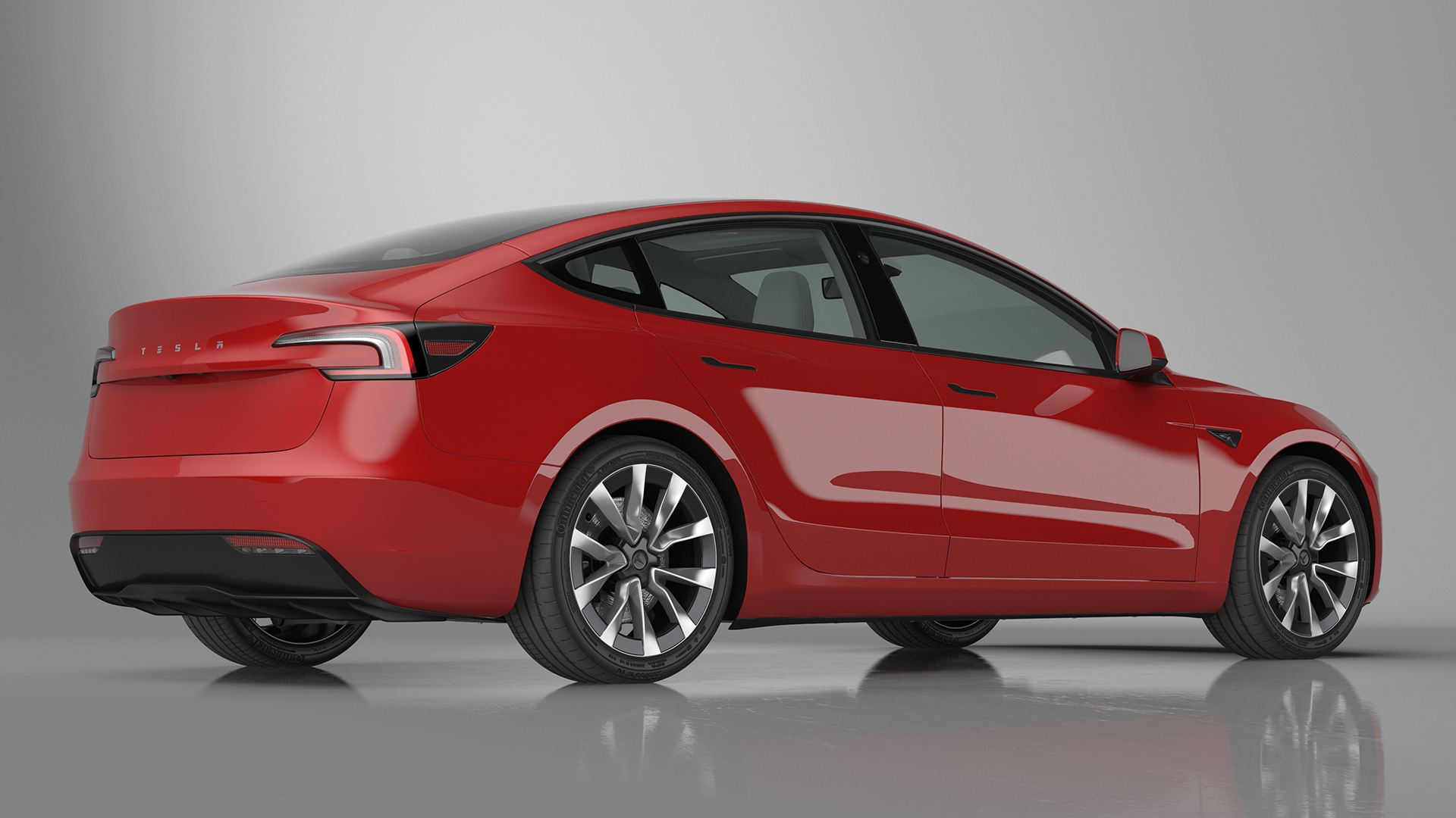 Tesla Model 3 2024 Red 3D
