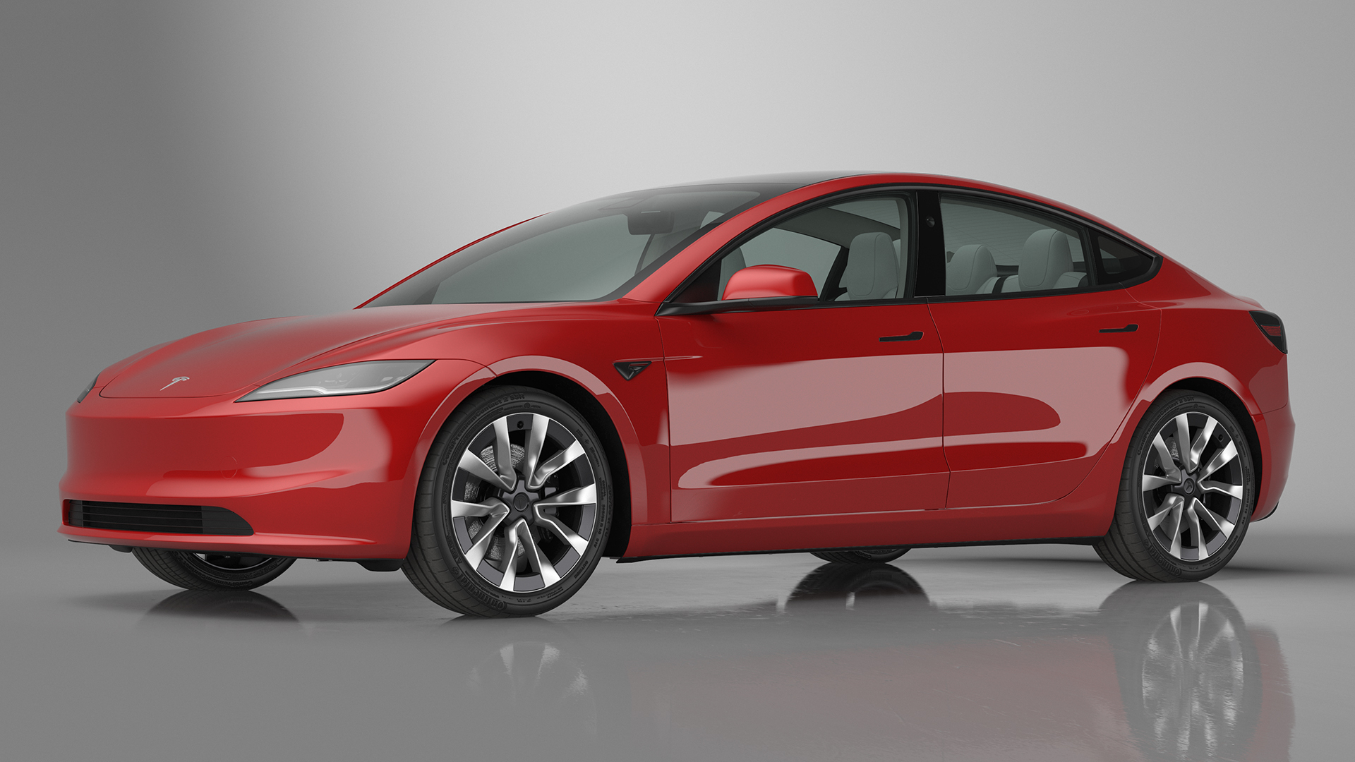 Tesla Model 3 2024 Red 3D