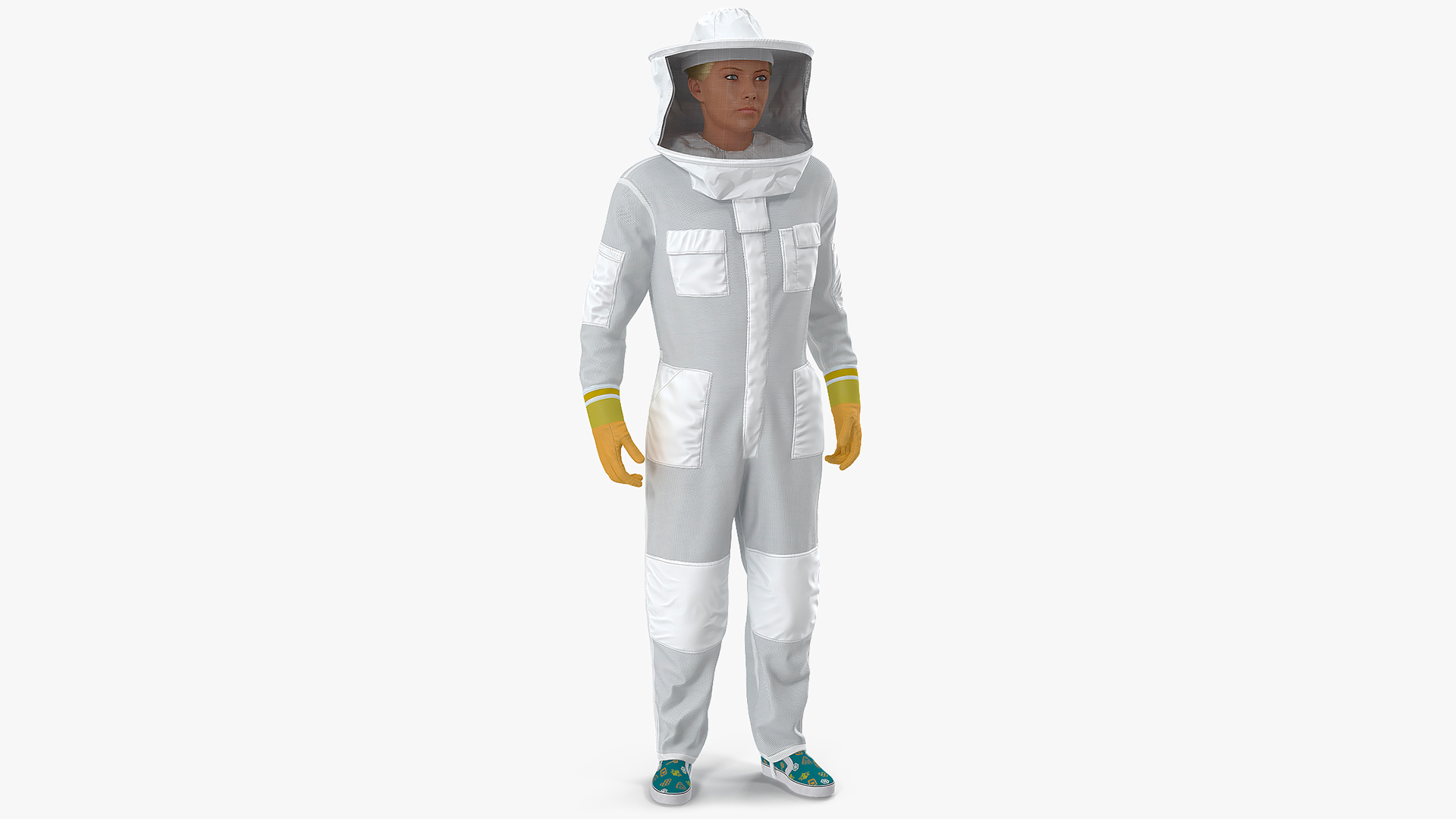 Female Professional Beekeeper 3D model